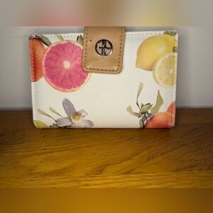Giani Bernini Floral and Fruit Print Wallet
